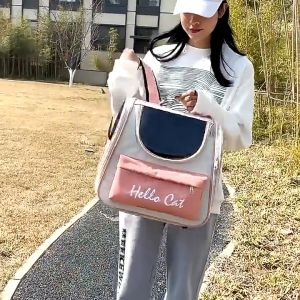 กระเป๋าเเมว ใส่สัตว์เลี้ยง ระบายอากาศได แบบมีหูหิ้ว