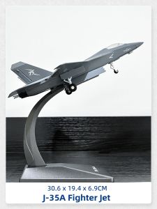 Kaidiwei | 75th Anniversary Painted J-35A Stealth Fighter Model Replica