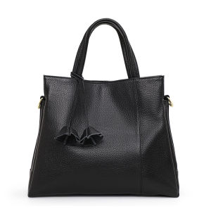 Aidrani Simple and high-capacity womens handbag made of cowhide material solid color casual and versatile mom bag Q1441