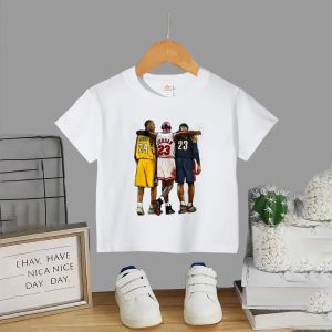 Camiseta De Verano Para Niños De Kobe Bryant De Algodón Manga Corta Con Estampado De Dibujos Animados De LeBron James