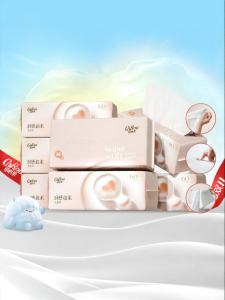 COROU | Khăn Giấy Mặt Ướt Khô Siêu Mềm Dưỡng Ẩm Dày Cho Bé 60 Miếng