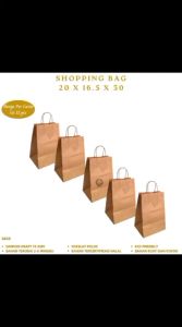 Paper Bag 20X16.5X30 Shopping Bag Goodie Bag (Isi 12 Pcs-S.BG9)