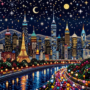 500/1024PCS Jigsaw Puzzle Cartoon City Landscape Art For Adults Great Weekend Relaxation And Family Fun
