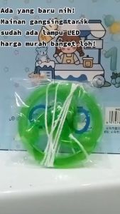 Mainan Gangsing Tradisional Gangsing Tarik LED Jantra Tarik Plastik