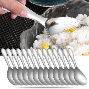 【On Sale】Stainless Steel Rice Serving Spoon Large Non-stick Rice Scoop Tableware Spoon Dinnerware Kitchen Tools