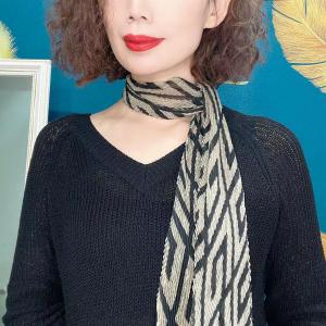 Khăn Choàng Lụa Thời Trang Mùa Hè 2025 Họa Tiết Hoa Gấp Gọn Chống Nắng Bảo Vệ Cổ Đa Năng Màu Trơn Dây Thắt Nơ