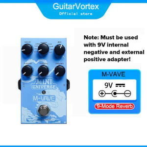 M-VAVE Guitar Effect Pedal Digital Reverb Pedal Digital Modeling Reverberation Effector with 9-Mode Reverb Selection for Guitar Bass