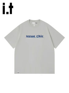 izzue | Thin Letter Print Casual Short Sleeve Men T-Shirt