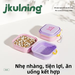 JKULNING | Bát Nuôi Thú Cưng Gấp Đựng Nước Di Động