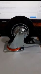 Roda karet hidup+rem 6"