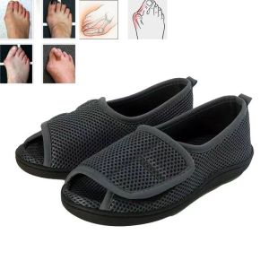 Lesvago รองเท้าเท้าเบาหวานผู้ชายหรือผู้หญิงรองเท้าแตะบวมเท้าระบายอากาศได้ดีรองเท้าใส่เดินสูงอายุ
