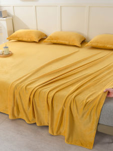 Thickened Milk Velvet Bed Sheet Single Winter Fleece Warm Large Single Coral Velvet Quilt Cover Single Flannel Double Quilt Cover