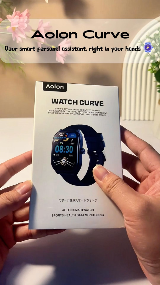 Aolon Curve สมาร์ทวอทช์ผู้ชาย หน้าจอโค้ง HD 2.01 นิ้ว วัดอัตราการเต้นหัวใจ วัดออกซิเจนในเลือด วิเคราะห์การนอน โทรผ่านบลูทูธ กันน้ำได้ แบตเตอรี่ความจุสูง ติดตามฟิตเนส