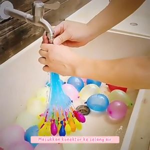 Balon Air Mainan Perang Balon - Balon Mainan Anak - Magic Bunch Water Happy Balloons - Perang Bom Battle - Balon 111PCS - Balon 37PCS - Melempar Balon - [207] - Bermain Balon