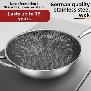 Non-stick Smoke-less Frying Pan Stainless Steel