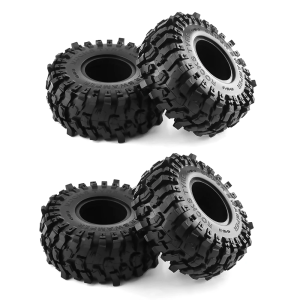 4PCS 1.9" Rubber Voodoo KLR Wheel Tires 118*45mm for 1:10 RC Crawler Axial SCX10 D90 TF2 MST Tamiya