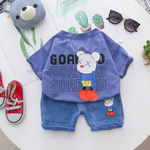 Baby clothes set 0-5years Children baju bayi lelaki Cartoon Casual Short sleeve sets for boys