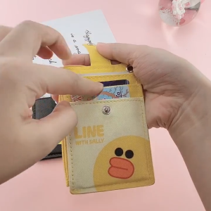 Ezlink Card Holder Student ID Tag with 5 Slots Lanyard and Zipper Coin Pocket
