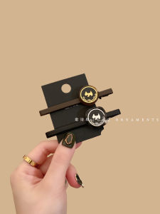Korean Style Cute Little Dog Mouth Clip Womens Fashionable Hair Accessories Side Bangs Fringe Hairpins PU Leather Square Shape