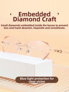 LUYING | Kính Đọc Sách Chống Ánh Sáng Xanh Cao Cấp cho Người Già Thời Trang Elegance Diamond