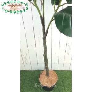 Tanaman Artificial Pohon Ketapang X3 T140 Latex Pot Dasar Hitam Hiasan Sudut Caffe