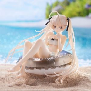 Bandai | Kasugano Sora Anime Figure Yosuga No Sora Aqua Float 10CM PVC Bikini Girl Action Figure Desktop Decoration For Otaku Collection