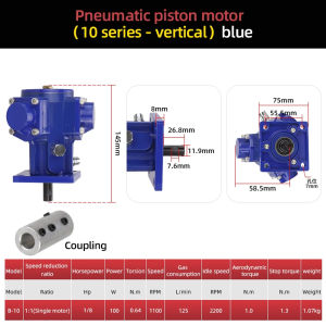 Động Cơ Piston Khí Nén Ba Xi Lanh Cho Cánh Khuấy Trộn - Máy Khuấy Đa Năng Nhiều Vật Liệu Khác Nhau Có Sẵn