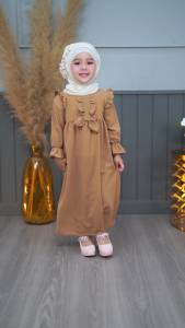 ชุดเดรสเด็ก ชุดน่ารักเหมาะกับเด็กหญิงอิสลาม ใส่ได้ในวันรายอหรืองานต่างๆ GC41วาริสมุสลิม