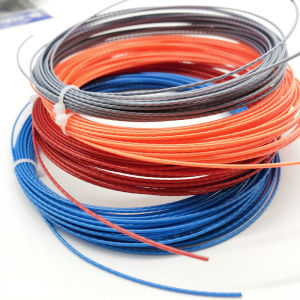 Powerful Polyester Tennis Racket String with Hexagonal Groove Screw Thread Structure Durable Elastic Hard Line for Tennis