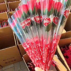 Valentines Day Single rose soap flower 15inches / Mothers Day gifts/Teachers Day gifts /Artificial soap rose flower