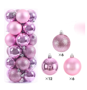 24 Quả Cầu Trang Trí Giáng Sinh 4/6CM Mặt Dây Chuyền Quả Cầu Lớn Trang Trí Cây Thông Giáng Sinh Tiệc Tùng Năm Mới Quà Tặng Giáng Sinh Phụ Kiện