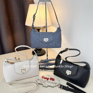 Túi nữ đeo chéo + kẹp nách size 24 dáng baguette cổ điển phá cách sang trọng full màu