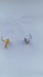 1Pc Nose Rings Studs for Women Stainless Steel 20G Nose Rings Hoop Screw L Shaped Nose Stud Nose Ring Nose Piercing Jewelry