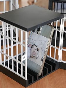 Party Dinner Phone Cage Organizer Box Timed Self-Discipline Nordic Style Plastic Material Unbranded Home Storage Organizer