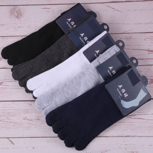 ถุงเท้าห้านิ้วถุงเท้านิ้วเท้าแบบสี่ฤดูครึ่งแข้งสำหรับผู้ชายถุงเท้าแบ่งนิ้วห้านิ้วดูดซับเหงื่อระบายอากาศได้ดีระงับกลิ่นกายถุงเท้าข้อสั้นสำหรับออกกำลังกาย