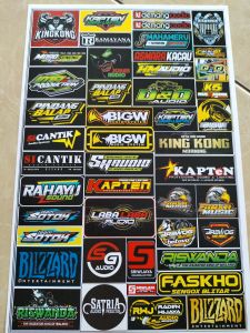 Stiker Sound | Stiker 1 Lembar | Stiker Pack Ukuran 21cmx31cm
