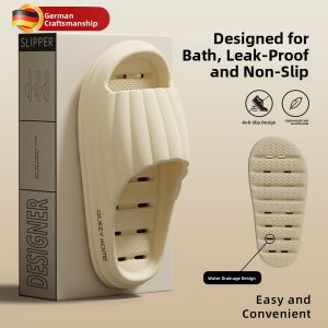 MONLEYTA | Womens Bathroom Slippers Summer New Anti-Slip Thick Bottom Hollow Quick Dry Leak EVA Couple Bathing Slippers Home Comfortable