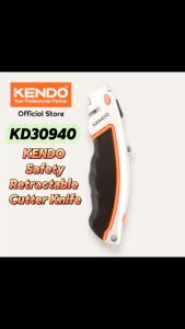 KENDO Safety Retractable Cutter Knife With Spare Blades KD30940