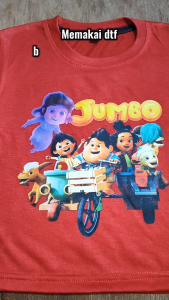 Baju Kaos Setelan Anak Laki Laki & Perempuan Karakter Kartun Jumbo Lucu Usia 1 - 10 Tahun - DTF