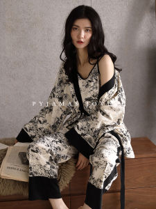 New Cotton Long Sleeve Long Pants Loose Set Pajamas