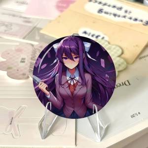 Mesuca | Anime D-Doki Doki Literature Club! Badges 25 32 44 58 75 Mm Round Cosplay Pin Decor Fans Collect Friends Gifts Brooch Souvenir