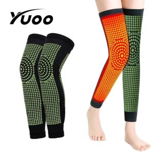 Yuoo 1 Pair Knee Support Protector Kneepad Self Heating Pad Knee Brace Warm for Arthritis Pain Reliefe Massager Leg Warm