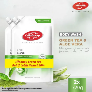 [Beli 2 Lebih Hemat 30%] Lifebuoy Sabun Mandi Cair Greentea Refill 720gr