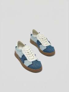 Thick Soled Fashionable Contrast Color Womens Casual Shoes