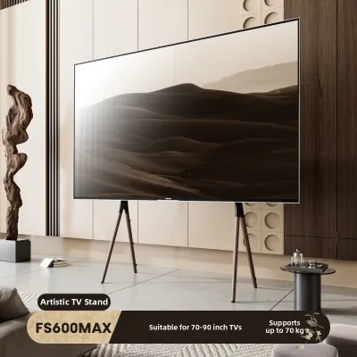 Brateck | Movable Wooden Base TV Stand 45-90 inches