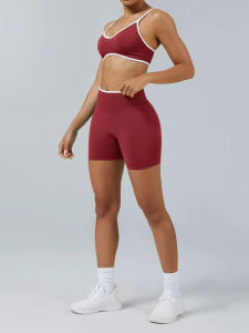 Fitness & Yoga Padded Sports Bra and High Waisted Shorts Set