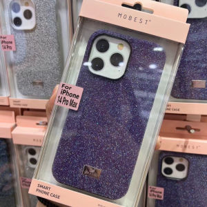 Luxurious Diamond Embedded Full Cover Female Style Phone Case for  17Promax MOBEST High End Shockproof Hard Shell Protective Cover