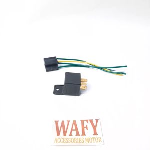 Relay Set Relay Luminos 9Nine Motor Untuk Klakson 40A Kaki 5 + Kabel Soket
