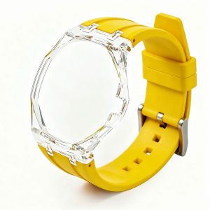 GEEKTHINK | Modification Kit for Swatch X AP Royal POP Transparent Case+Rubber Strap for Swatch Royal POP Pocket Watch Changer To Wristwatch
