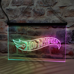 Hot Wheels-LED Neon Sign Featuring Colorful Flowing EffectPerfect for Home Decoration and Creating Party Mood